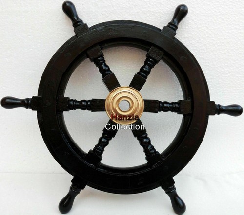 Volante nautica nero - volante, legno