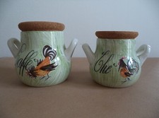 Barattoli The Caffè gallo vintage ceramica Il Quadrifoglio Firenze Italy anni 50