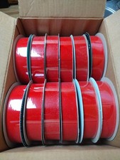 12 Rotoli Nastro Berwick #9 Rosso 25 Iarde Messo 1 3/8" Largo Nuovo Vecchio Stock