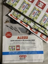 85 PUNTI BOLLINI COOP 2025 + BUONI SCUOLA  - COLLEZIONE ALESSI