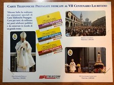 3 SCHEDE TELEFONICHE TELECOM + FOLDER - VII CENTENARIO LAURETANO Papa Wojtyla