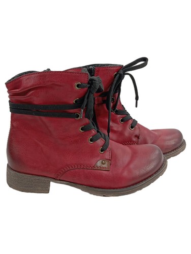 Rieker stivaletto donna rosso - rieker,