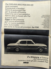 FIAT 130 CLIPPING ADVERT