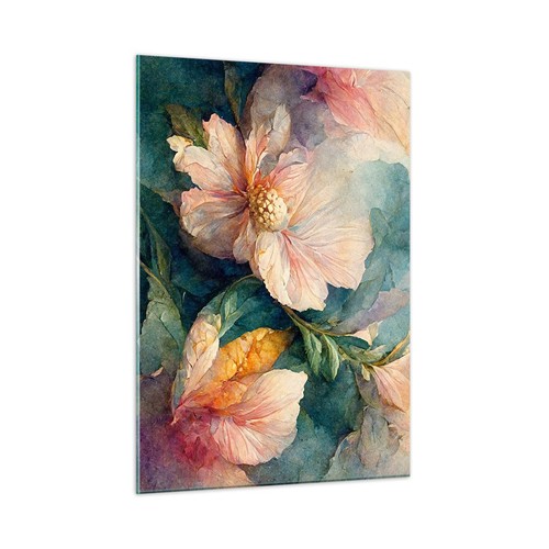 Quadro vetro 50x70cm fiori - quadro,