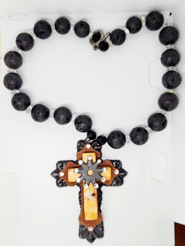 Collana vintage grande roccia - collana,