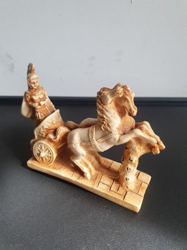Vintage resin roman chariot - vintage, &