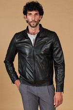 Giacca in vera pelle Uomo Nera