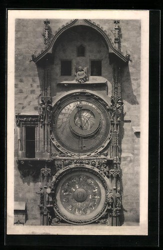 Cartolina praga orologio - cartolina, l'orologio