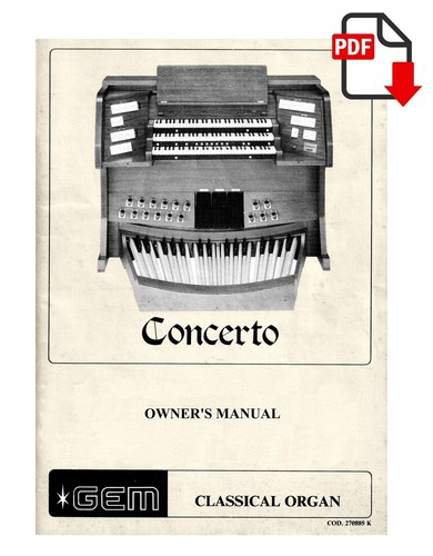 Gem concerto owner manual - gem,