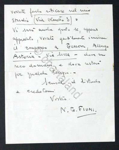 Lettera con autografo - , del