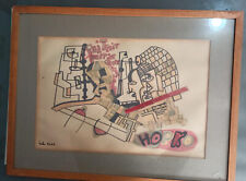 Sebastiano Carta disegno futurista su Foglio "HOPKO" 1960