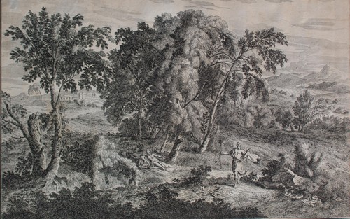 Cupido paesaggio arcadico