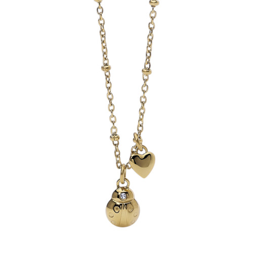 Collana acciaio con - in,