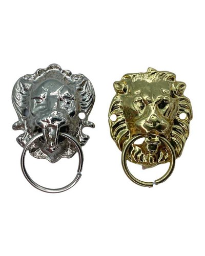 Medaglione testa leone anello - medaglione,