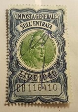MARCA DA BOLLO-IMPOSTA GENERALE SULL'ENTRATA-1000 LIRE-1973