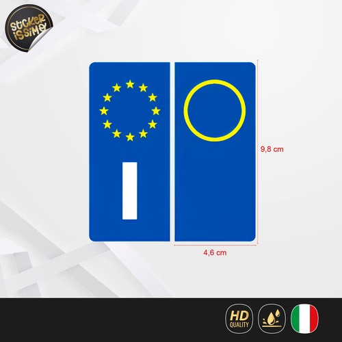 Adesivi targa posteriore - targa, auto