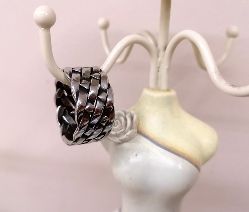 Anello intreccio acciaio uomo - acciaio,