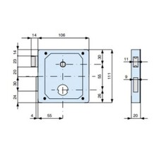 SERRATURA MG 437 C/CILINDRO