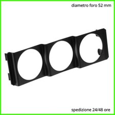 Supporto porta manometro universale per strumento Depo 3 fori 52 mm 1 din stereo