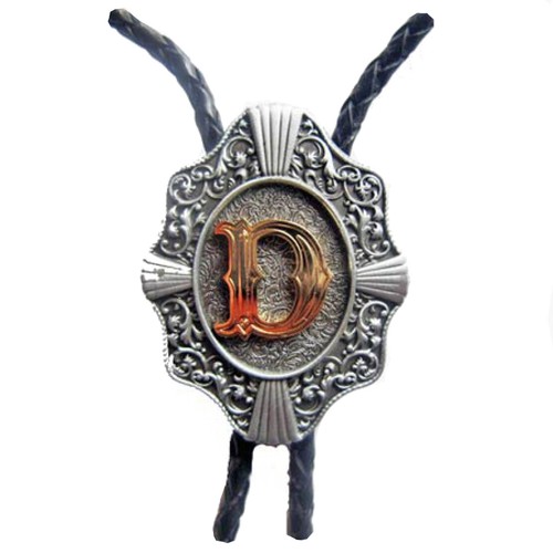 Western bolo tie con lettera - bolo,