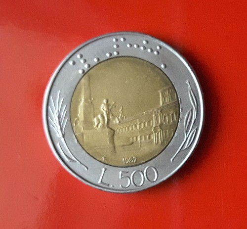 500 lire 1987 variante firma - variante,