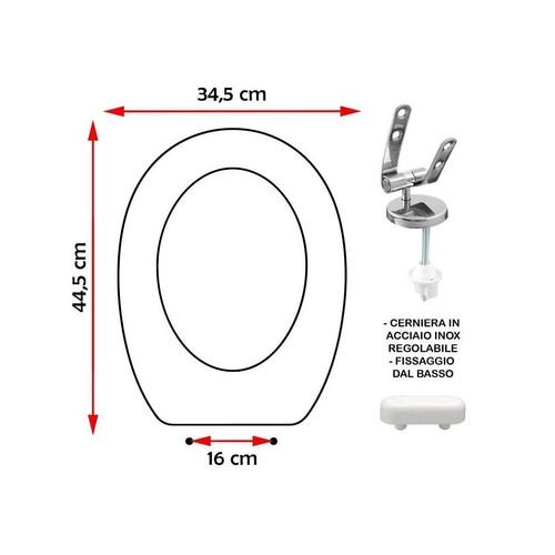 Sedile copriwater compatibile - copriwater,