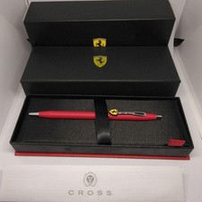 Penna a sfera rossa Cross Ferrari Century II con logo e custodia nuova