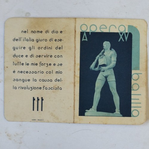 Tessera opera nazionale - tessera,