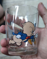 BICCHIERE NUTELLA LOONEY TUNES ACTIVE PIG -Daffy Duck Warner Bros raro