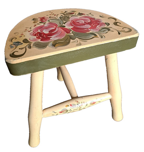 Raro sgabello vintage - vintage, dipinto