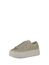 Sneakers stringate donna beige