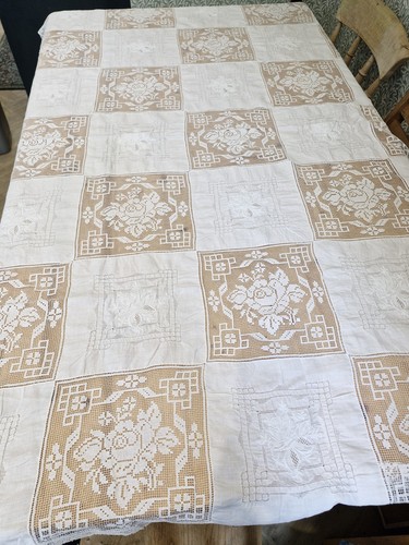 Vintage tablecloth edwardian - vintage,