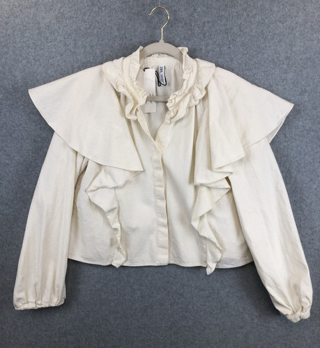Top zara con volant bottoni - e,