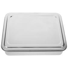  Vassoio Rettangolare Per Torte Torta Piatto Snack in Acciaio Inox