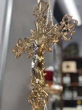 CROCE ASTILE Con BASE  2 Metri CESELLATO A MANO Made Italy