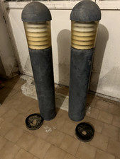 Due lampioni da giardino vintage, in metallo, da verificare cablaggio