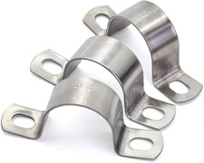 U-Fascette Stringitubo Acciaio Inox Ø 32 Mm, Morsetti per Tubi - 10 Pezzi per Co