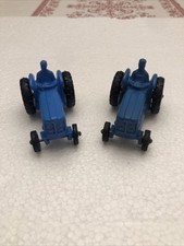 tomte laerdal Stavanger N. 19 Trattore Agricolo Azzurro Due Pezzi Raro Vintage