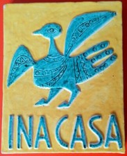 CERAMICA ARTISTICA INA CASA BY GUERRINO TRAMONTI  IN MAIOLICA POLICROMA  ANNI 50