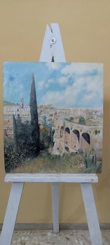 Dipinto olio tela su - tela,