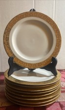 Royal Bavaria lotto vintage di 9 piatti bordati in oro 18 carati 8” x 5/8”