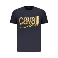 Roberto Cavalli T-Shirt Polo Girocollo con Logo Uomo Designer T-Shirt Uomo