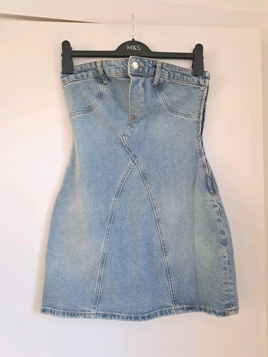 Abito zara denim bandeau mini - bandeau,