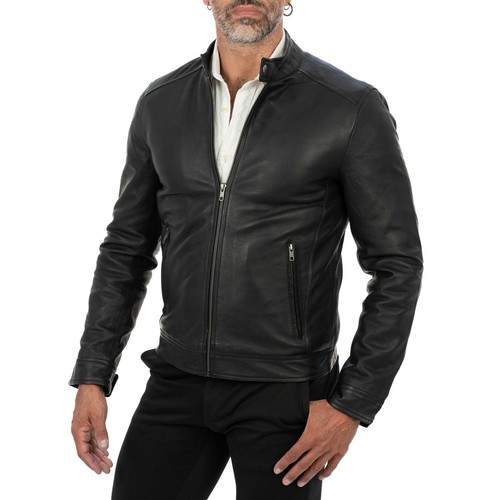 Giacca biker vera pelle - giacca,