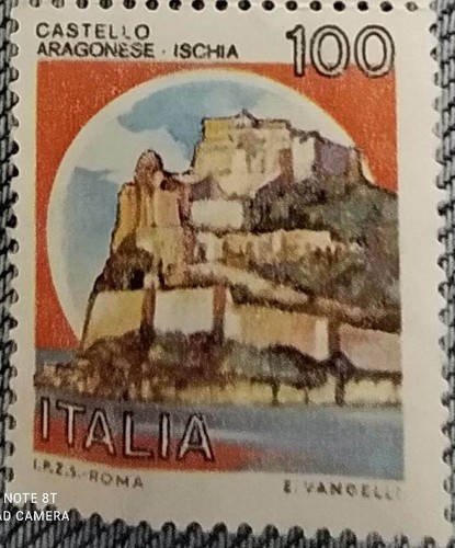 Francobollo castello aragonese - castello,