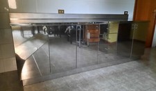Mobile ad ante credenza multiuso acciaio inox a specchio