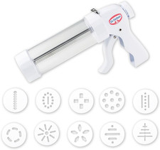 Pressa per Pasticceria Con 10 Dischi in Plastica, Siringa per Pasticceria a Spru