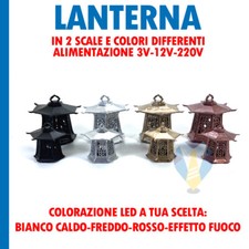 LANTERNA STILE GIAPPONESE PER PRESEPI PRESEPE DIORAMA MODELLISMO CON LED
