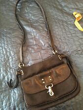 Borsa  postino DONNA KARAN DKNY pelle e tessuto nero