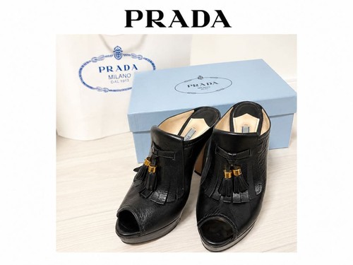 Stivali prada tacco nero nappa - stivali,